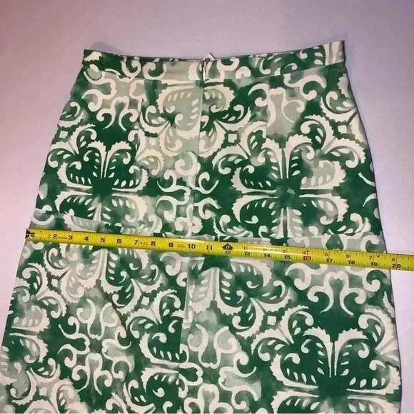 Alexis Galli Midi Skirt M Linen Cotton Sage Ivory Straw Raffia Hem Ruffle $473 - Picture 8 of 10